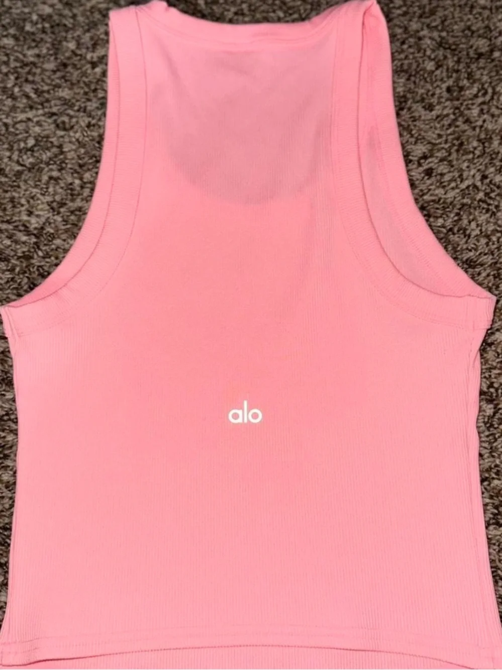 ALO Yoga Goddess Ribbed Go to Tank - RARE Neon Bubblegum pink - XS